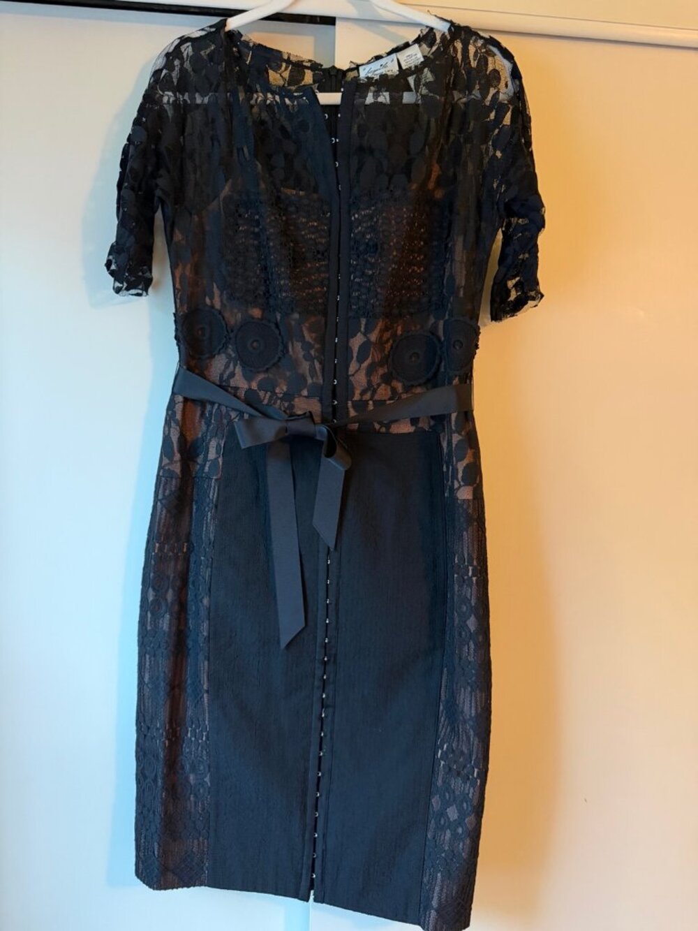 Anthropologie Beguile Byron Lars Carissima Black Lace Sheath Dress Size 10